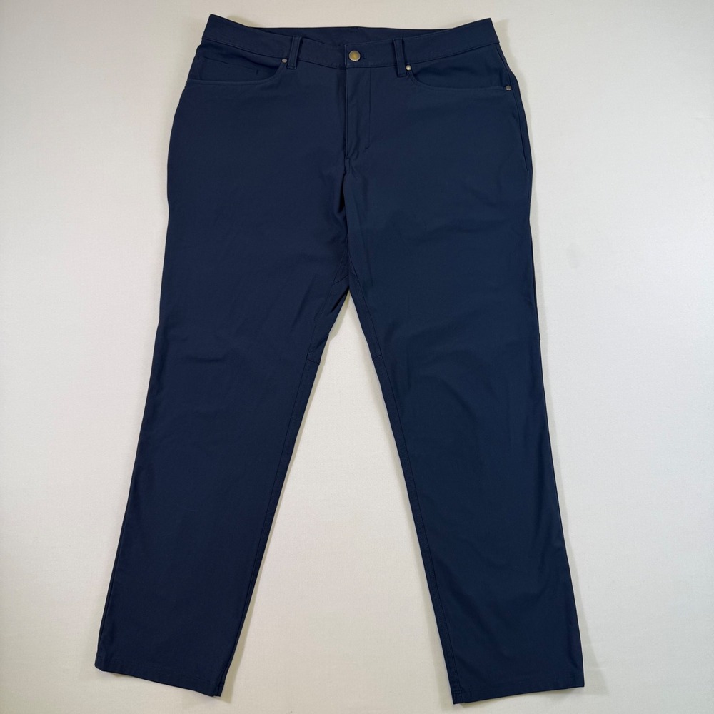 Lululemon ABC Pant Classic Fit Mens 34x28 Navy Warpstreme Performance Trousers